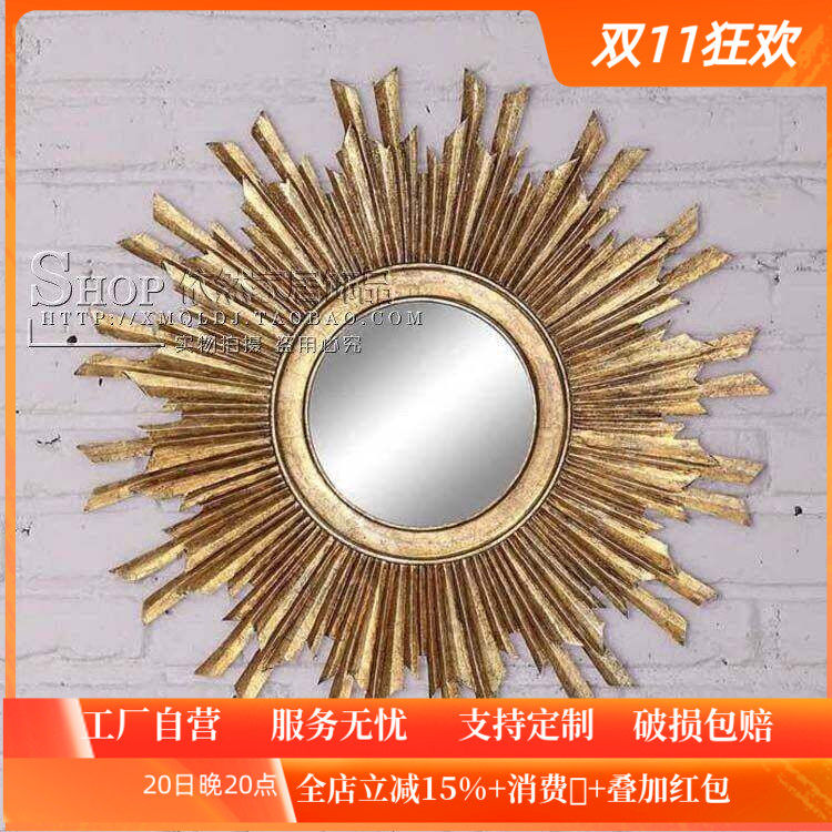 欧式玄关艺术装饰镜 美式客厅背景墙创意壁挂大镜 餐边镜家居饰品