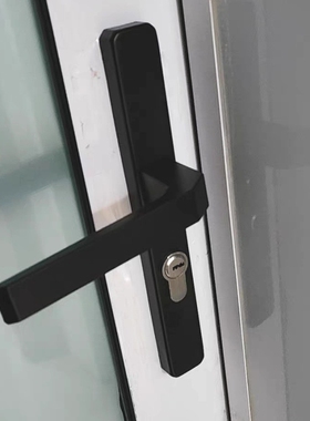 阳台单舌执手锁把手极窄窄边卫生间带钥匙黑色窄门浴室门厨房简约