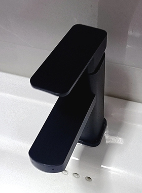 面盆洗脸池四方洗漱台台上盆混水阀浴室柜卫生间单孔家用黑色