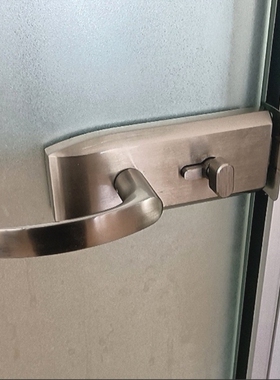 缺口办公室高隔断无框平口隔断锁黑色单双门带把手铝合金不锈钢