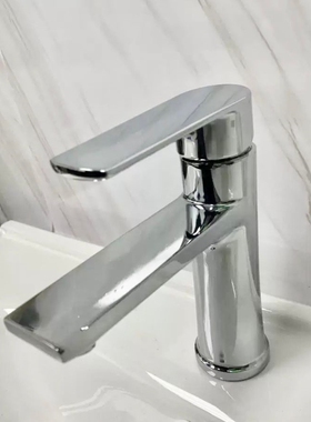 不锈钢面盆卫生间洗漱台水龙头浴室洗脸盆冷热水池全铜洗手盆