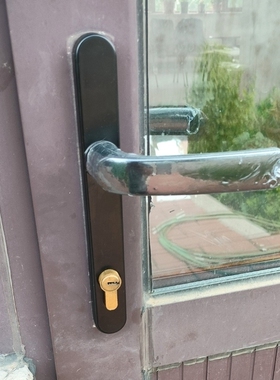 面板阳台把手大门塑钢门铝合金平开断桥铝卫浴双面85执手锁配件