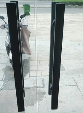 推拉KTV木门特厚有无框玫瑰金玻璃门黑色商铺大门不锈钢方管黑钛