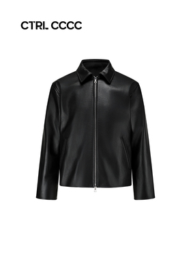 CTRL CCCC 头层牛皮boxy版型翻领皮夹克
