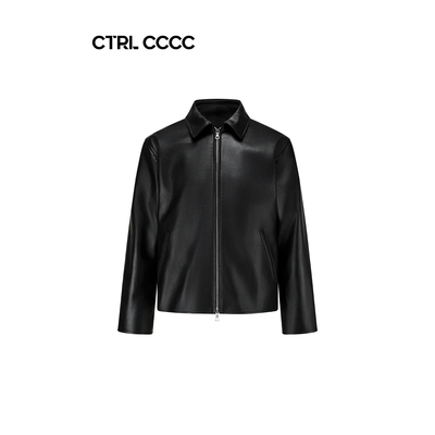 CTRL CCCC 头层牛皮boxy版型翻领皮夹克