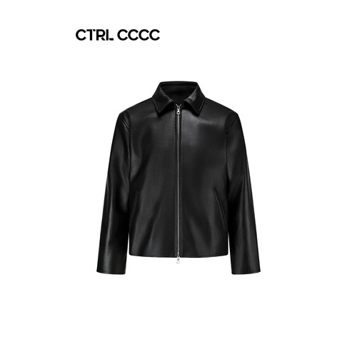 CTRL CCCC 头层牛皮boxy版型翻领皮夹克