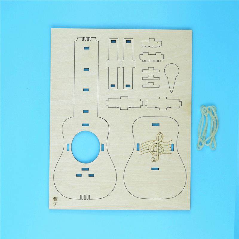 diy废物利用环保纸箱变废为宝手工制作乐器吉他幼儿园自制玩教具