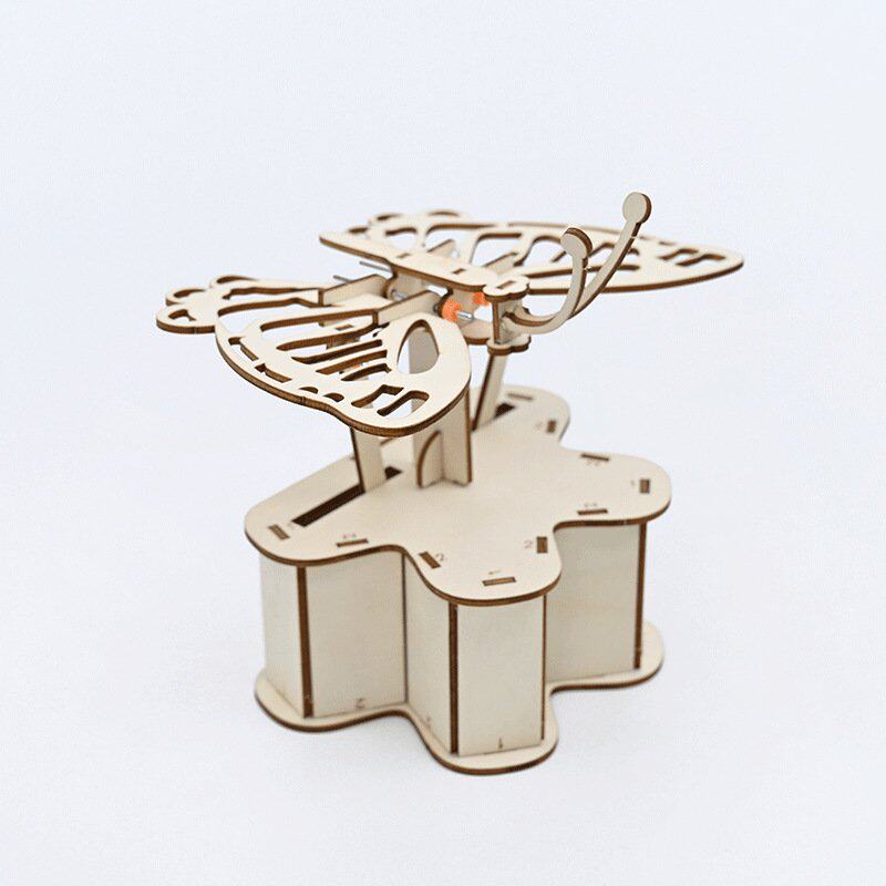 机械蝴蝶 STEAM课堂diy手工科技小制作 齿轮传动原理科学实验G78