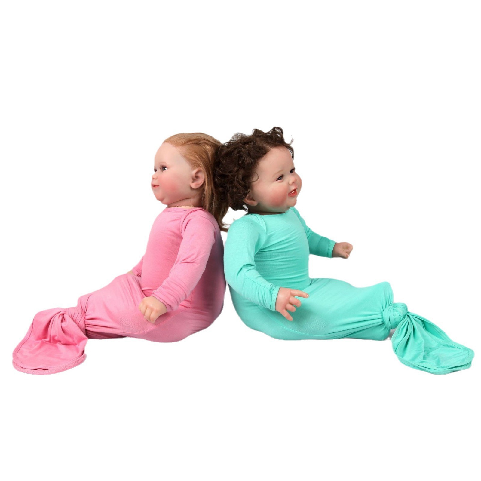 新生儿打结睡衣婴儿搭肩睡袍宝宝包屁屁衣NEWBORN连体衣初生儿哈