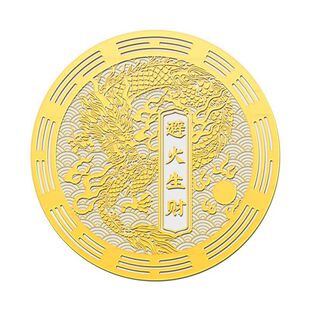 解决厨房在西北避火罐金属贴鸱吻门贴辟火生财防水放油贴纸挂饰