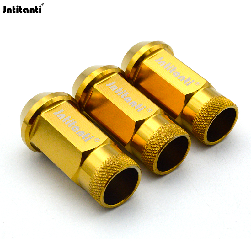 Jntitanti促销汽车改装钛合金汽车轮毂螺母滚花防滑M12*1.5MM