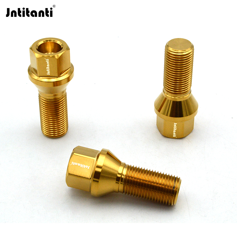 Jntitanti 汽车改装钛合金轮毂螺丝减轻孔螺栓适用于宝马车系