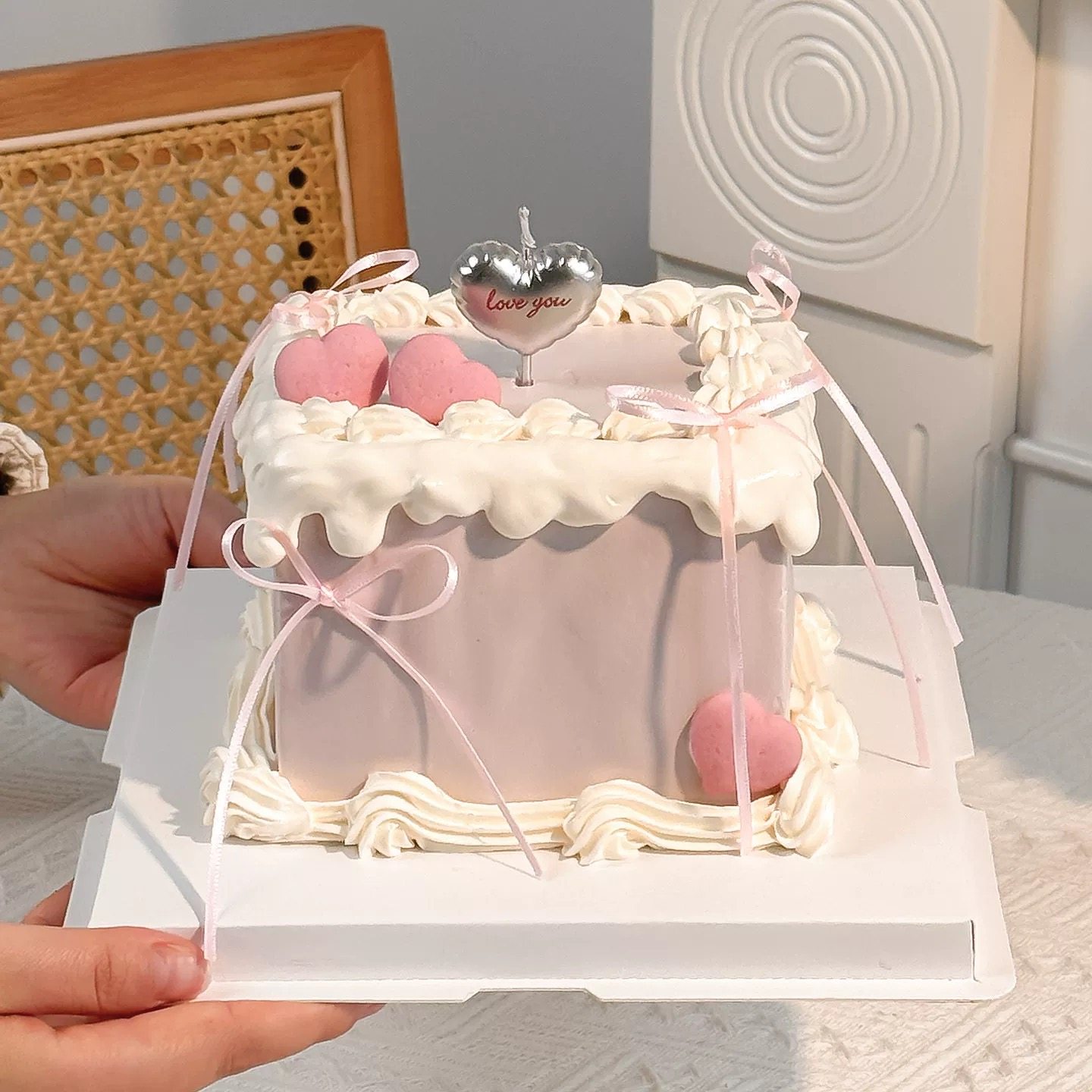 2.14情人节银色love爱心蜡烛粉色丝带蝴蝶结装扮情侣告白清新蛋糕,节庆用品/礼品,节日装扮用品,淘宝优惠券,粉丝福利购,淘宝优惠卷