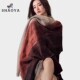 100%山羊绒围巾女冬季 水溶披肩2024新款 韩系氛围感高端戒指绒围脖