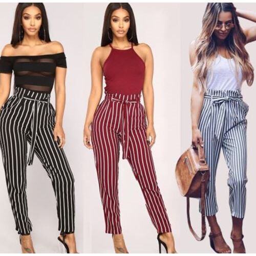 Summer women fashion stripe high waist casual pants Pantiesin the Women's clothing/Boutique , Pants , Casual pants  category - from Buy2taobao.com to provide professional Taobao agent buy service