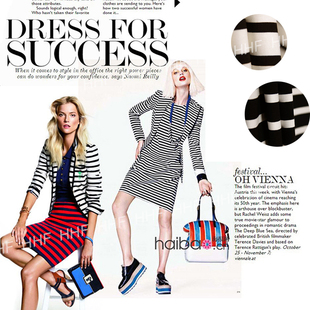 黑白条纹双面棉针织弹力罗马布布料春秋季T恤加厚纯棉布面料批发