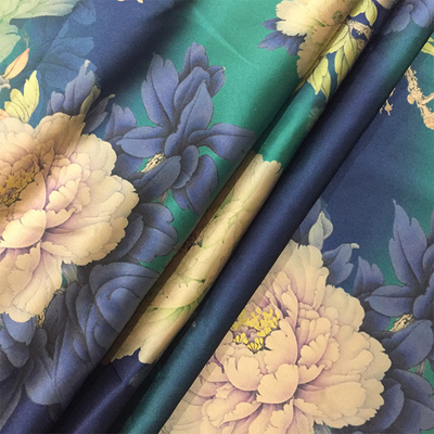 旗袍莨绸弹力缎香云纱真丝布料