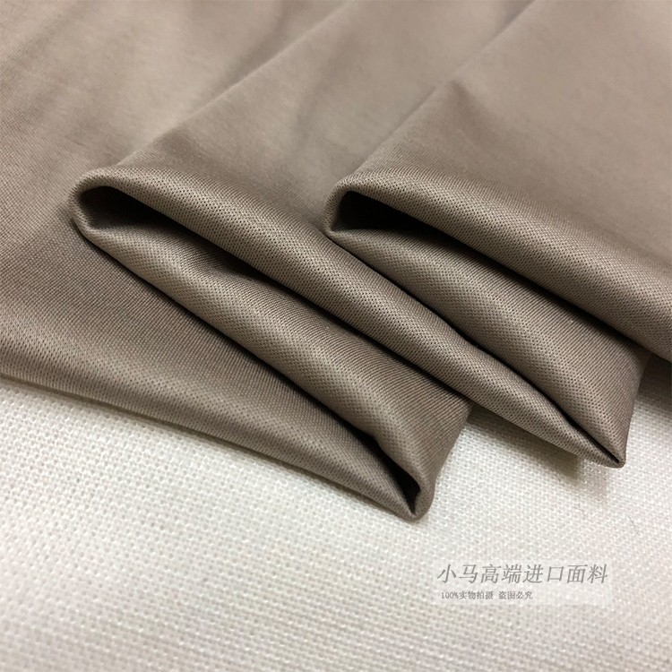 max牛货进口高档针织弹力亚麻针织纯色有机棉麻布料服装面料