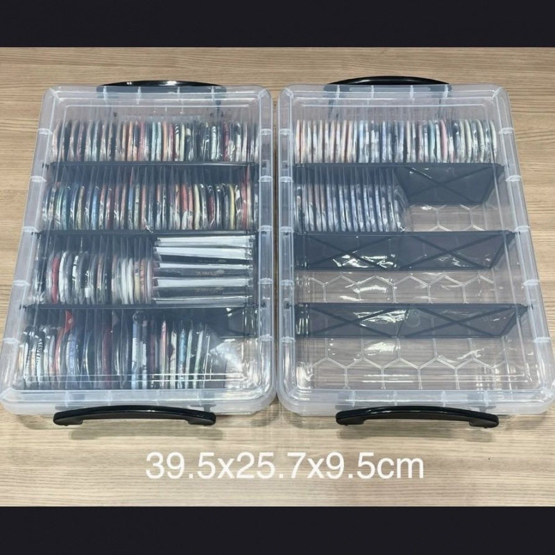 吧唧拼豆收纳盒桌面多功能大容量谷子袋装高透密封袋带隔板防尘盒图片