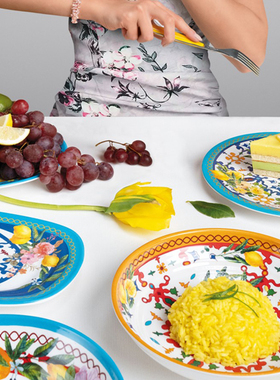 guzzini意大利水果盘创意客厅家用干果盘糖果零食盘花与柠檬新品