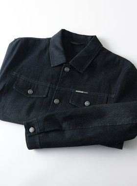 重工渐变水洗！字母印花！春季新款男士翻领复古工装休闲夹克外套