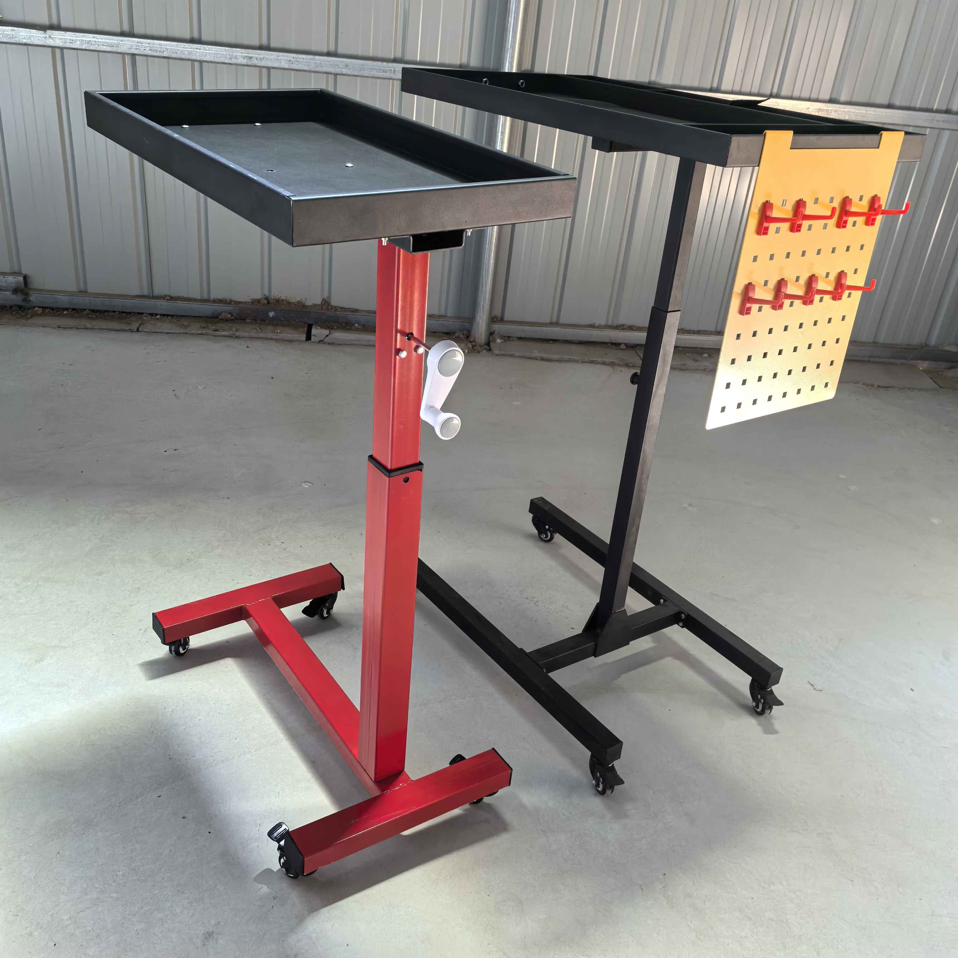 手动升降工作台液压发动机维修零件收纳移动工具车小推车汽修平台