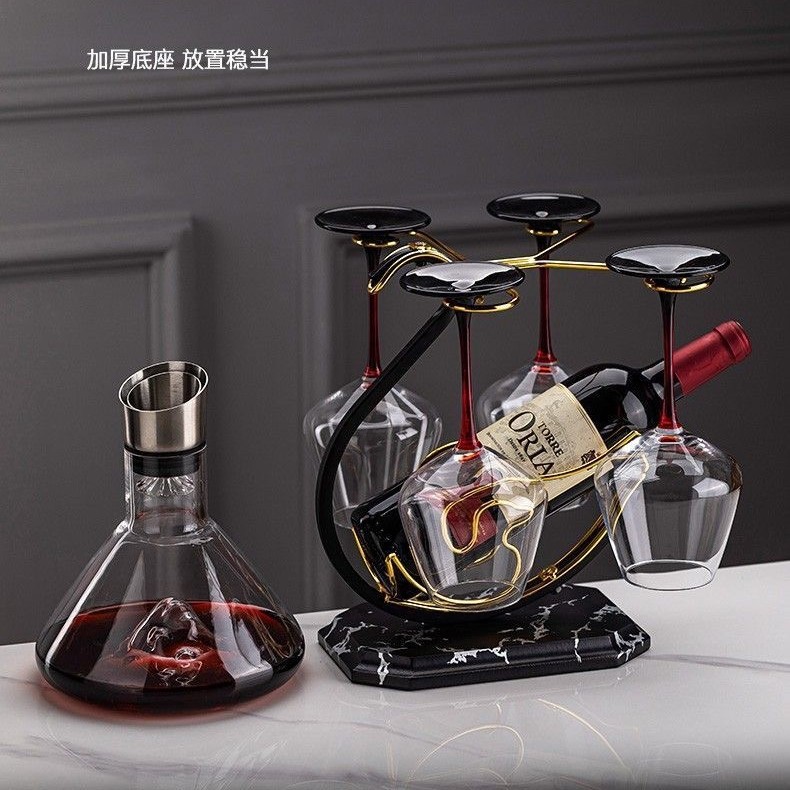 红酒杯架子高脚杯倒挂架创意欧式葡萄酒酒瓶家用酒柜摆件创意收纳