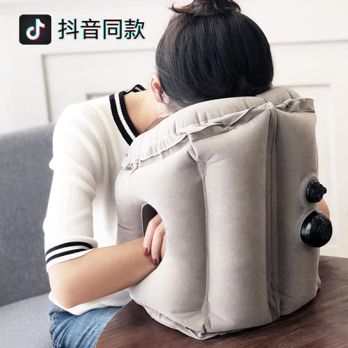 现货可充气抱枕植绒办公室学生