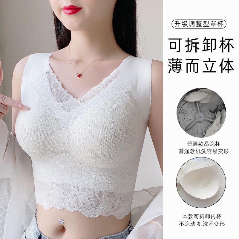 无痕内衣女薄款无钢圈大胸显小聚拢胖mm收副乳防下垂运动大码文胸