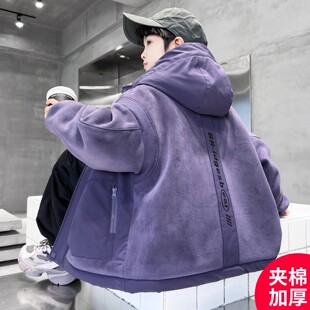 男童秋季外套2025新款秋装夹棉加厚中大童儿童男孩深秋上衣炸街潮