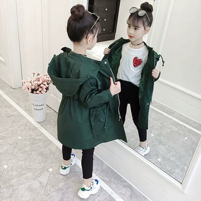 Những cô gái mùa xuân trong chiếc áo khoác dài gió 2019 quần áo mới cho trẻ em Áo khoác ngoài trời cho trẻ em gái áo nước ngoài - Áo khoác áo khoác bé gái Áo khoác
