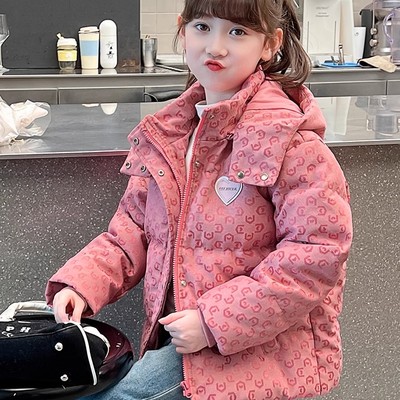 女童棉衣2025新款洋气中大童棉袄冬季外套儿童秋冬装加厚羽绒棉服