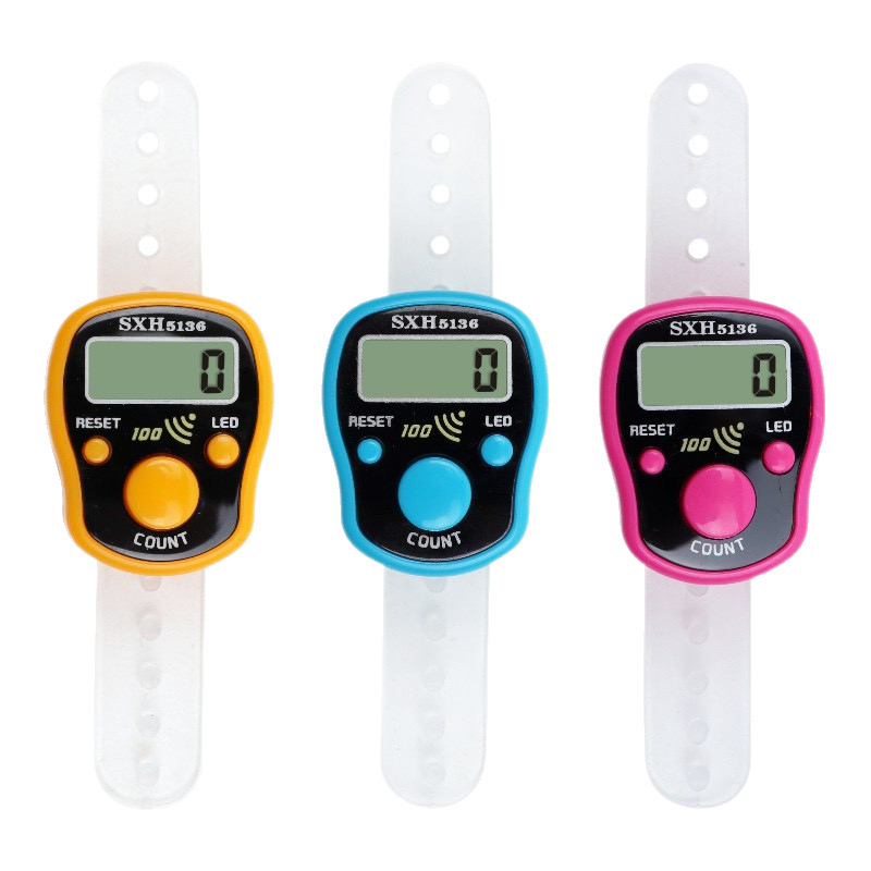夜光计数器电子数显戒指手指手按记数器老人念数仓库点数