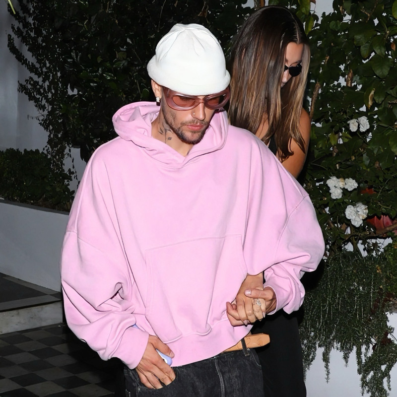 Justin Bieber比伯同款美式高街重磅SKYLRY刺绣纯色男女连帽卫衣