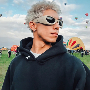 【顶版】JustinBiebe比伯同款限定SKYLRK刺绣纯色抓绒连帽卫衣