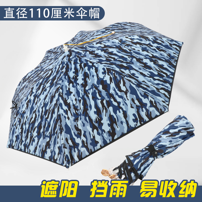 钓鱼伞帽大号折叠头戴遮阳挡雨