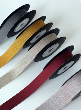 BG韩国纹理丝带姜黄酒红杏色灰色粉色礼物包装带高端新年礼品盒带