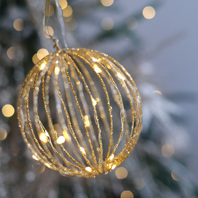 BG圣诞挂件LED圣诞球五角星亮灯