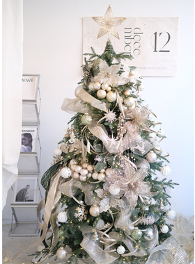 BG设计款2025流光云影升级款1米8圣诞树装饰2米1圣诞布置套餐挂件