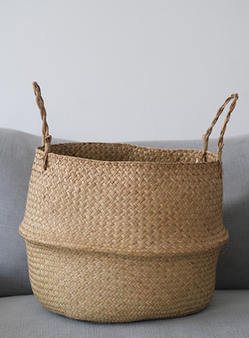 BG DESIGN圣诞树底部装饰品创意编织筐圣诞树布置配件树底篮底筐