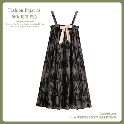 夏季甜美纯棉吊带睡裙女