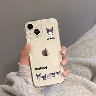 适用iphone13苹果14pro新款 12mini透明11promax手机壳x软硅胶xs高级感保护套xr全包防摔7女通可爱8plus库洛米