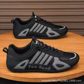 一脚蹬豆豆鞋 男鞋 子 潮流百搭透气板鞋 轻便软底运动休闲鞋 秋季 新款