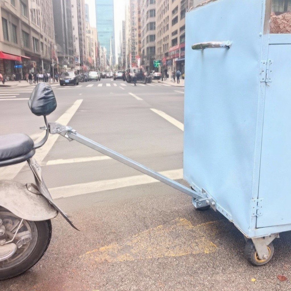 摆摊车用加重单杆拖车杆