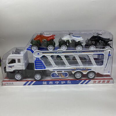 大号男孩警车系列拖车玩具沙滩车直升机自行火炮群亮565-27-12163