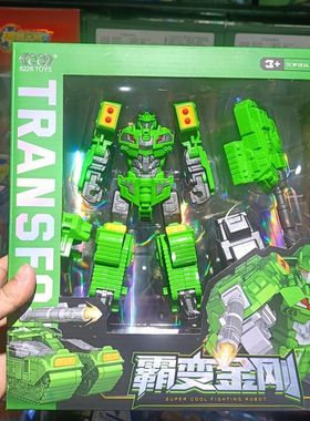 变形金刚机器人玩具霸变金刚坦克战斗机工程汽车合体8228-H495023