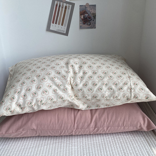 【枕套单个】 2025新品小碎花枕头套纯棉单人尺寸 48*74全棉枕皮