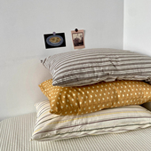 74学生宿舍枕皮 枕头套单人48 枕套单个装 全棉条纹色织水洗棉