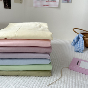 枕套 可配同款 马卡龙纯色床单学生宿舍0.9m床单双人床 单品床单