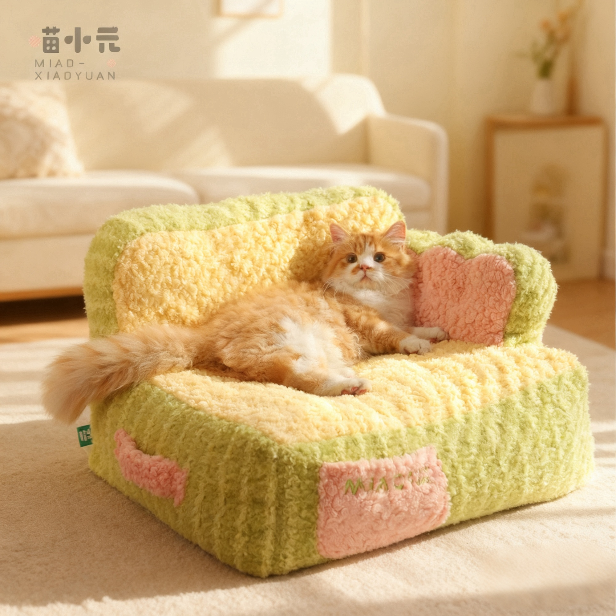 喵小元猫窝冬天保暖可拆洗猫垫子睡觉用宠物猫床冬季加厚猫咪沙发
